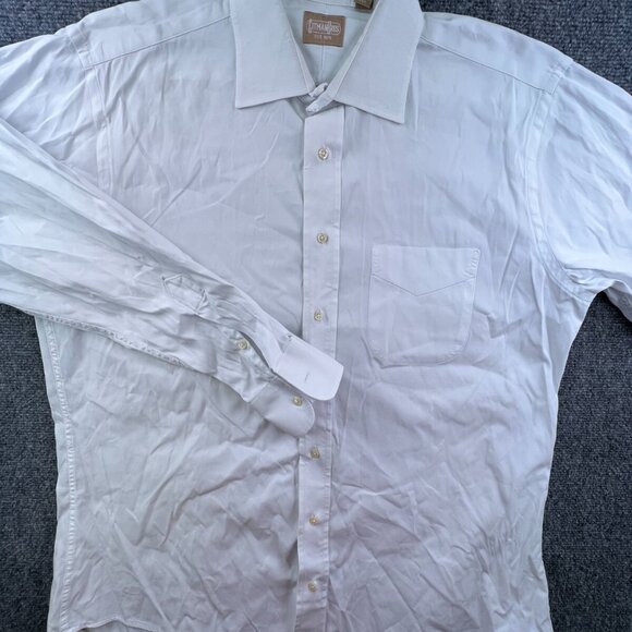 Gitman Bros Button Up Shirt WHITE Long Sleeve Cotton Oxford, Men's 16.5 34 - Picture 2 of 16